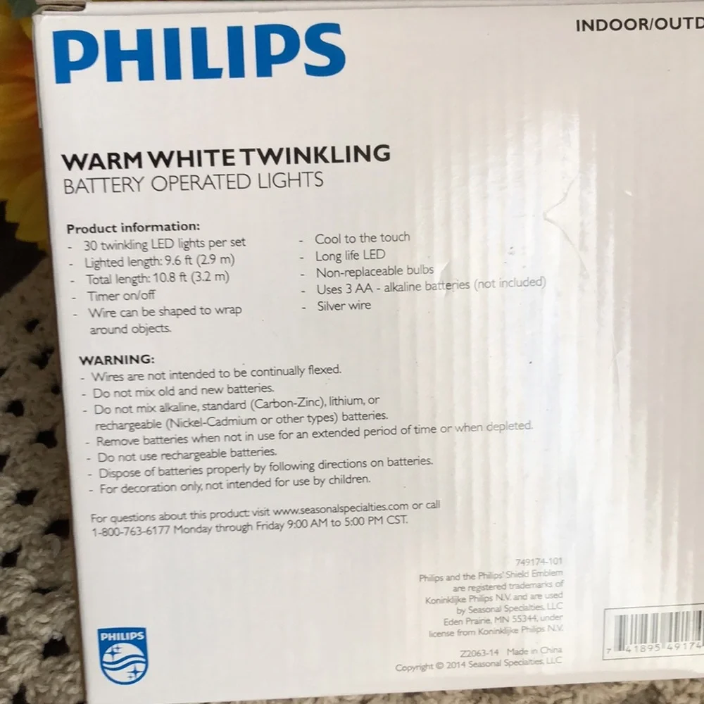 Philips LED Battery Operated Twinkling Dewdrop Lights